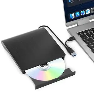 External Blu Ray Drive, Support 50G Disc Read/Write Bluray Drives, Portable 3D Blu Ray Burner with USB 3.0 and Type-C, Blu Ray Reader Suitable for Windows XP/7/8/10/11 MacOS for Laptop, Desktop, Mac