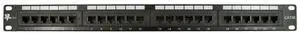Vertical Cable Cat5e 24 Port 19" Horizontal Rackmount 1U Patch Panel