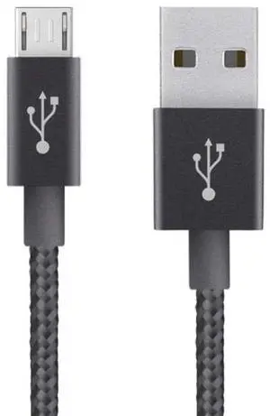 Belkin MIXIT? Metallic Micro USB Cable for Android Devices (Black, 4 Feet)