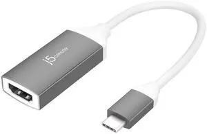 j5create USB Type-C to HDMI Adapter- 3840 x 2160 @ 60Hz | HDMI 1.4 4K @ 30 Hz to 4K @ 60 Hz | Adapter Compatible with MacBook, Chromebook, Tablet or PC (JCA153G)