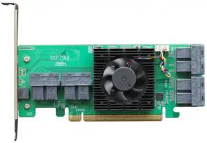 HighPoint Rocket 1180: PCIe 3.0 x16 8-Port U.2/U.3/M.2 NVMe AIC Industry Fastest-Performance (PEX8749)/ Capable of Supporting Over 100TB On a Single Controller!