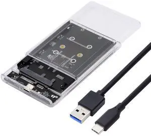 xiwai Dual NGFF B+M-Key M.2 SSD Card JOBD Raid0 Span Bridge to USB3.0 Type-C USB-C 2.5inch SATA Combo Enclosure