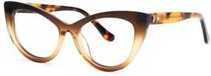 Zeelool Stylish Cat Eye Blue Light Blocking Glasses for Women ZJGA357815-03 Dark-brown