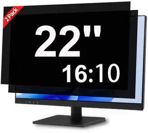 J J-Dream [2 Pack] 22 Inch Privacy Screen for Computer Monitor Blue Light Screen Protector Anti Glare Anti-Scratch Monitor Privacy Shield Screen 22 Inch 16:10 Aspect Ratio