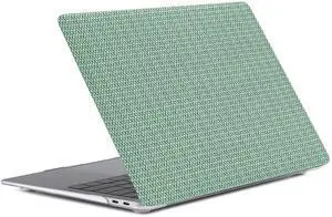 BaayCerrie Green Woven Fabric Design for MacBook Pro 13 inch Case A2338 A2289 A2251 A2159 A1989 A1708 A1706 (2023-2016)