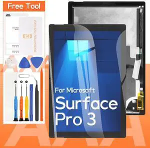 for Microsoft Surface Pro 3 1631 LCD Screen Replacement V1.1 LTL120QL01-003 TOM12H20 12.0 inch LCD Display Touch Screen Digitizer Full Assembly(Black)