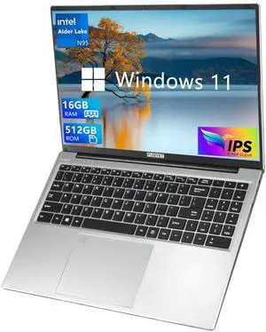 FUNYET 16 Inch Gaming Laptop, Laptop Computer 2025 Windows 11 Pro, 16GB RAM 512GB SSD, Intel 12th Gen N95 Processor(up to 3.4GHz), Backlit Keyboard, Fingerprint Unlock, FHD 1920 * 1200