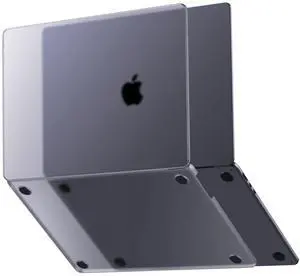 Soonjet for MacBook Air 15 inch Case M4 2025 2024 2023 M3 M2 [100% Match Official Color] [Ultra Thin Armor] Hard Shell Laptop Cover - Space Gray Clear