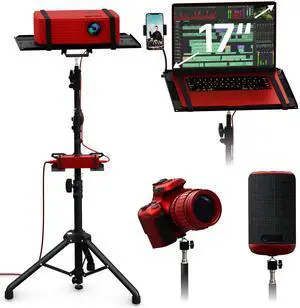 Projector Tripod Stand, Height Adjustable 26" to 59" & Floor Projector Stand, Portable Laptop, Camera & Light & Ball Head - Well-Made, Easy-to-Adjust, DJ Rack & Music or Movie