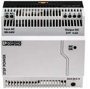 Phoenix Contact STEP-PS/1AC/24DC/4.2 DIN Rail Power Supply 24Vdc 4.2A voltage:100W