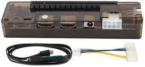Diyeeni EXP GDC PCIE3.0 Laptop External Independent Video Card Dock, M.2 M Key External Graphics Card Dock, for Mini PCI E for Expresscard, 6Pin Interface Output