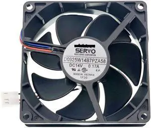 LEYEYDOJX New Cooling Fan for D0925W14B7PZA58 DC14V 0.17A 9225 Waterproof Silent Cooling Fan 3-Wire Size:92×92×25mm