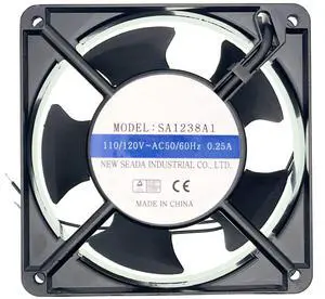for SA1238A1 SEADA 110/120V 120mm Axial Fan - 0.25A 50/60HZ 12038 2-Wire Cooling Fan, Industrial Control Cabinet Cooling Fan