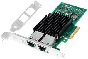 10gb PCIE x4/x8/x16 Ethernet Converged Network Adapter X550T2 Copper Dual RJ45 Port LAN Card NIC Compatible with Intel X550T2 10GBase-T X550AT Server Support Windows Server/Windows/Linux/VMware ESXi