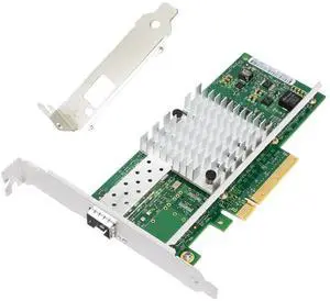 10Gb Ethernet Converged Server 1x SFP+ Port Network Card(NIC) PCIEx8 Compatible Intel X520-DA1 82599EN Chip Support Windows 7/8/10/11/Visa,Server/Linux/VMware