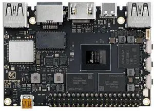 Khadas Single Board Computer VIM4 Amlogic A311D2 with 3.2 Tops NPU with 4K UI & 4K @60fps HDMI in, 4 Display Interfaces, LAN WiFi 6 & Bluetooth 5.1, 8+32GB LPDDR4X 2016MHz (VIM4 Bareboard with NPU)