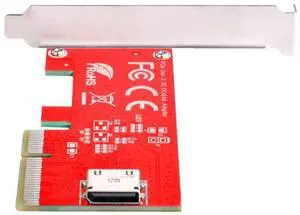 NFHK PCI-E 3.0 Express 4.0 x4 to Oculink Internal SFF-8612 SFF-8611 Host Adapter for PCIe SSD with Bracket NFHK PCI-E 3.0 Express 4.0 x4 to Oculink Internal SFF-8612 SFF-8611 Host Adapter for PCIe SSD with Bracket
