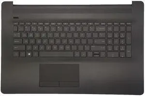 Jxjslp Replacement Upper Case Palmrest for HP 17-by 17-ca 17t-by 17z-ca Series Laptop 73H0 Touchpad and ODD Backlit Keyboard Assembly Top Cover L70716-001 Jet Black