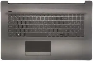 Jxjslp Replacement Upper Case Palmrest for HP 17-by 17-ca 17t-by 17z-ca Series Laptop Top Cover US Layout Backlit Keyboard Assembly 73H0 Touchpad L22749-001,6070B1308103 Gray