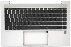 Jxjslp Replacement Upper Case Palmrest for HP Probook 440 G8 445 445R G8 Series Laptop Non-Backlit Keyboard Assembly US Layout 14'' Notebook M23770-001 Silver