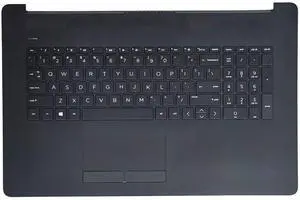 Jxjslp Replacement Upper Case Palmrest for HP 17-by 17-CA 17T-by 17Z-CA Series Laptop Top Cover Keyboard Assembly with Non-PTP Function Touchpad L22751-001 L48409-001 Jet Black