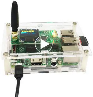 All-New DMR Hotspot Ethernet Port Assembled Radio Station WiFi Voice Modem Support DMR Dstar YSF P25 Fusion Antenna Raspbery P Model 2B Two Colors OLED Acrylic Shell