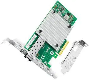 10Gb Network Card with Intel 82599EN Controller,Single SFP+ Port PCI X4 Express Ethernet Adapter Support Windows Server/Linux/VMware Compare to Intel X520-DA1