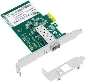 Gigabit Ethernet PCIE NIC Network Card with SFP Port, Fiber Optic LAN Adapter for PC Desktop Support Windows Server/Windows, Linux PCIe Express Network Adapter