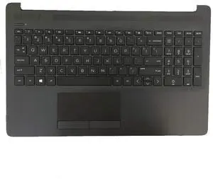 Replacement for HP 15-DA 15-DB 15-DR 15-DA0053WM 15-DA0012DX 15-DA0073WM Trackpad AHS US 15.6" Laptop Upper Case Palmrest Non-Backlit Keyboard Touchpad Assembly Part L20386-001 AP29M000A00 Gray