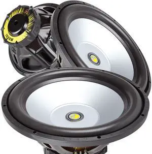 Pair of Gravity 15 Inches Car Audio Subwoofer 3200 Watts Peak Power (1600x2) RMS Power 80 Watts Each with Dual Voice Configuration 4 Ohm Power (2 Woofers)