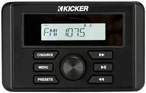 Kicker 46KMC3 Weather-Resistant Gauge-Style Media Center with Bluetooth