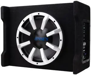 Jensen JW10A 10" Subwoofer in Multi-Mounting Vented Enlosure with Built-in MOSFET Powered Amplifer