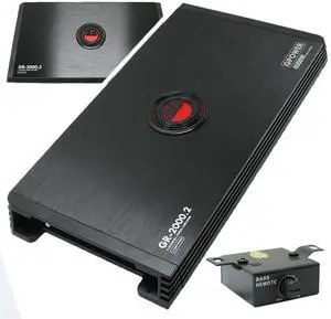 Gravity GR-2000.2 2 Channels 4000 Watts 2 Ohms Bridgeable Car Audio Stereo Amplifier TRI-Mode Operation with Power & Protection Indicator and Remote Level Control Bass Knob