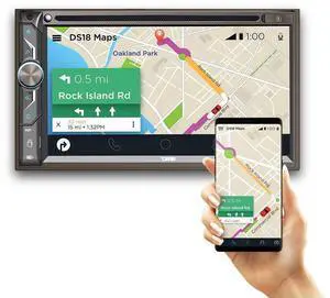 DS18 DDX6.9ML 6.9" Touchscreen Mechless Double-Din Headunit with Bluetooth, USB and Mirror Link for iOS & Android AUX/USB/SD/AM/FM