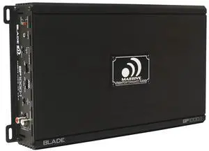 Massive Audio BP1000.1 V2 Blade Series. 1000 Watts, 2 Ohm Stable, Class A/B Monoblock Car Amplifier with Bass Boost.