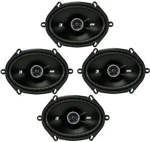 KICKER DSC680 6x8-Inch (160x200mm) Coaxial Speakers, 4-Ohm Bundle
