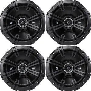KICKER Speaker Package of 2 Items: Four 6.5" DS Series Coaxial Speakers 4-Ohm - 2X 43DSC6504