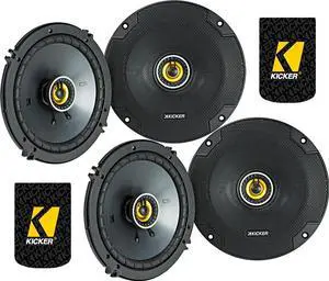 Kicker 46CSC654 - Two Pairs of CS-Series CSC65 6.5-Inch (160mm) Coaxial Speakers, 4-Ohm (2 Pairs)