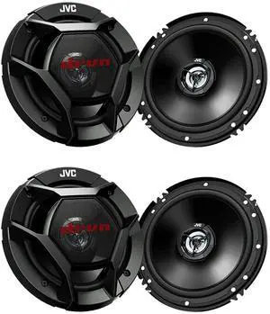 (4) JVC CS-DR621 6-1/2" 6.5" 2-Way Coaxial Car Audio Speakers / 300 Watts Max