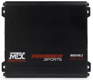 MTX MUD100.2 Mud Series 200 Watt RMS 2 Channel Class D Compact Weatherproof Outdoor Powersports ATV UTV Motorcycle Sound System Stereo Amplifier Kit
