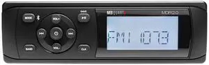 MB Quart MDR2.0 160 Watt Single DIN Marine Grade Digital Source Receiver Radio with AM/FM/Weather Band, Bluetooth, and USB Connection