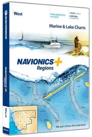 Navionics Plus Regions West Marine and Lake Charts on SD/MSD