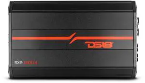 DS18 SXE-1200.4/BK Car Amplifier Stereo Full-Range Class A/B 4-Channel 60x4 RMS @4 OHM 1200 Watts - Powerful and Compact Amp for Speakers in Car Audio System