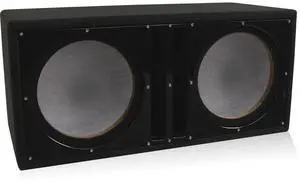 BELVA BBX210BK Dual 10-inch Car Ported Subwoofer Box 3/4-inch MDF Prelined Polyfil Includes Custom Black Baffle Title