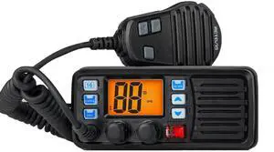 Retevis RM20 Marine VHF Radios Fixed Mount, Marine Band Radio with Built in GPS, DSC, IP67 Waterproof, High Power, NOAA Weather, International Channels, Scan, Ship to Shore Radio for Boats(Black)