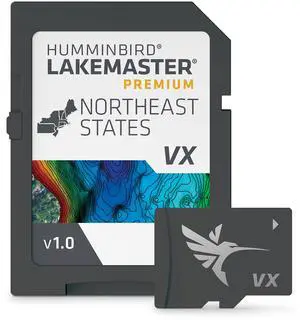 Humminbird LakeMaster Premium Northeast V1 Map SD Card for Fish Finders