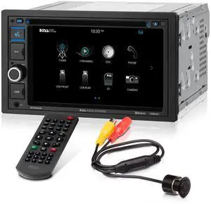 BOSS Audio Systems BVB9364RC Car Stereo - Double Din, 6.2 Inch Touchscreen, Bluetooth, CD DVD Player, AM/FM Radio Receiver, Backup Camera, USB, SD, Wireless Remote Control