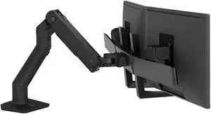 Ergotron  HX Dual Monitor Arm, VESA Desk Mount  for 2 Monitors Up to 32 Inches, 5 to 17.5 lbs Each  Matte Black