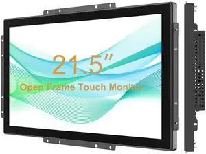 Senisway 21.5 Inch 10 Points Industrial Capacitive Touch Monitor IP65 Waterproof 1920x1080 @ 60Hz TFT LCD IK08 Open Frame Design Touch Screen Suitable for kiosks