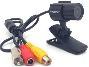 CNDST CCTV Hd Mini Bullet Security Camera 1200TVL 2.8mm Wide Angle Lens with Bracket Small Indoor Outdoor Surveillance Camera Analog Camera(DST-190CW)